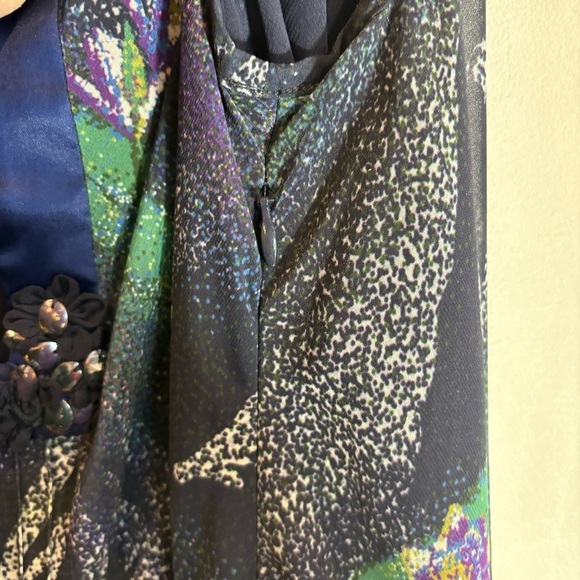 TIMO WEILAND Sz  8 Drop Waist Spaghetti Strap Sheer Skirt Panel Full Skirt Dress - Picture 8 of 10